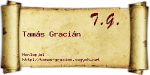 Tamás Gracián névjegykártya
